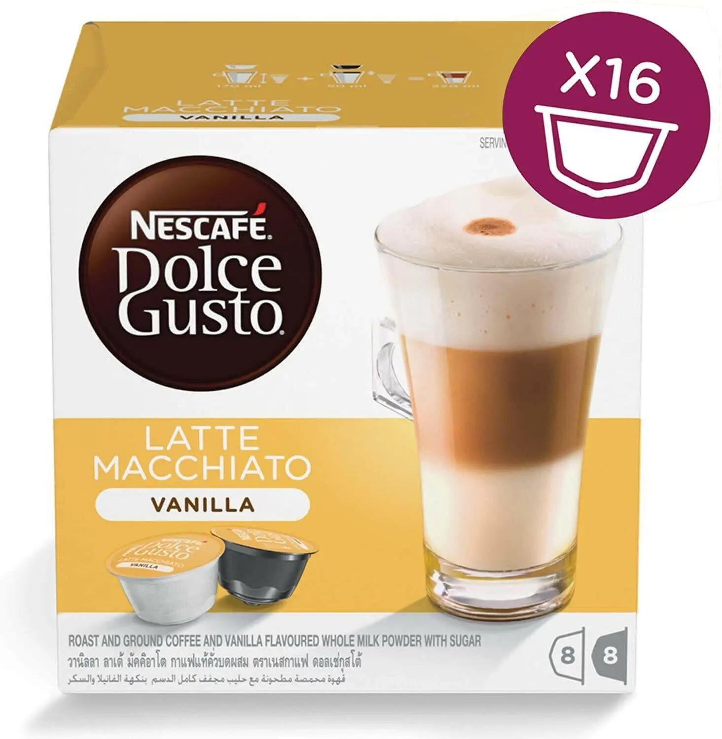 Nescafe Dolce Gusto Latte Macchiato Vanilla - 16 Capsules