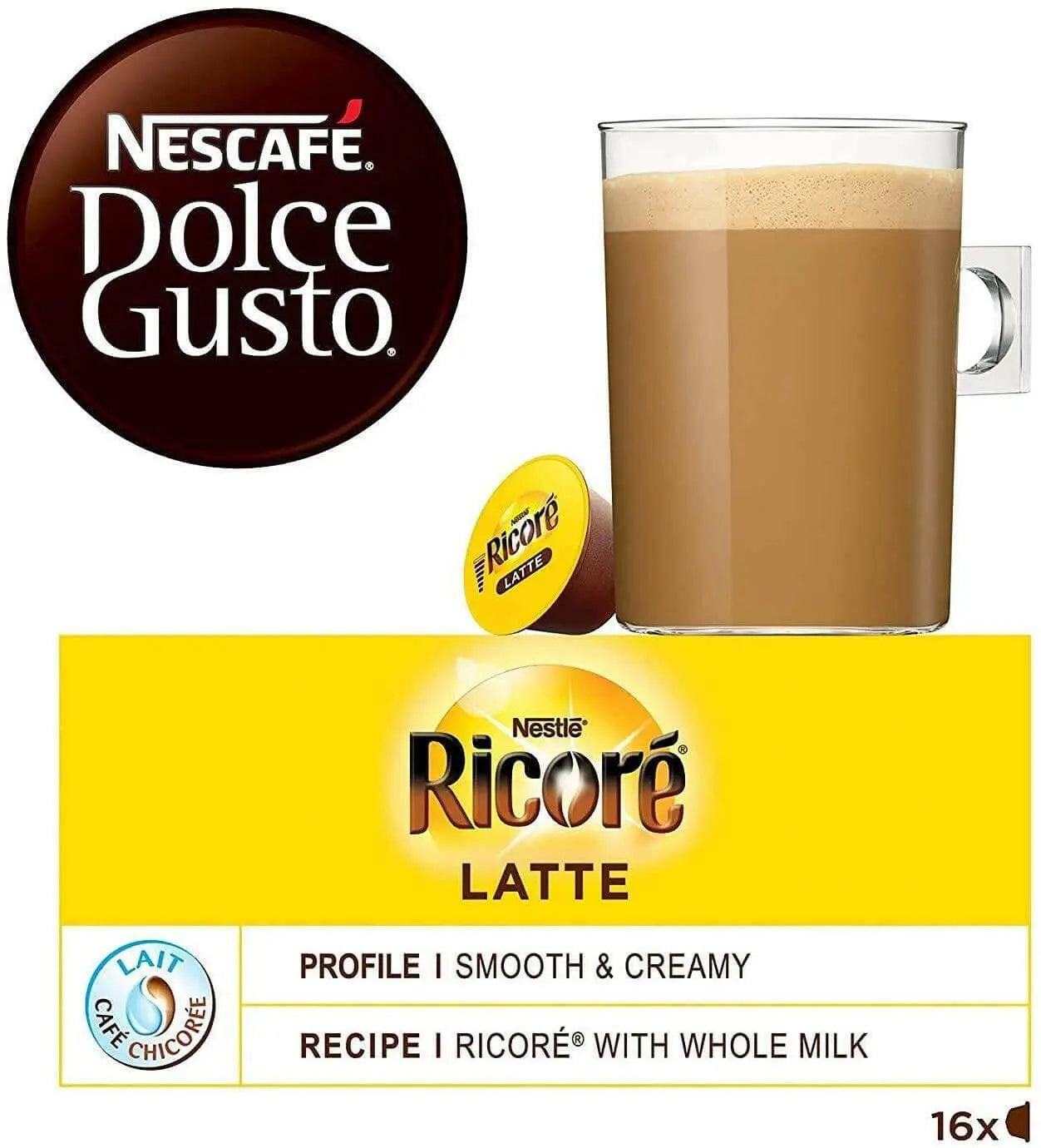 Nescafe Dolce Gusto Ricore Latte - 16 Capsules