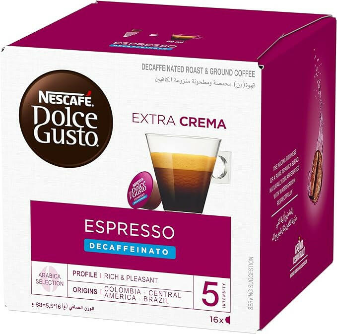 Nescafe Dolce Gusto Espresso Decaf Coffee 16 Capsules