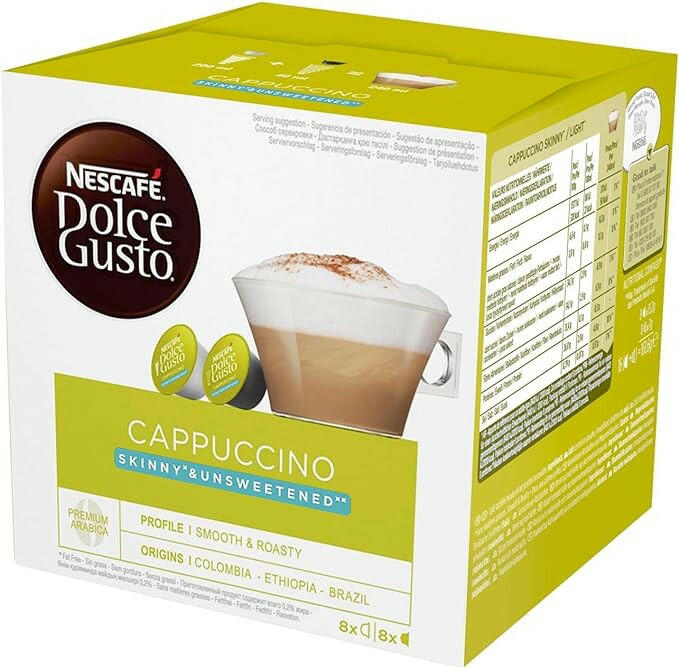 Nescafe Dolce Gusto Skinny Cappuccino Coffee 16 Capsules