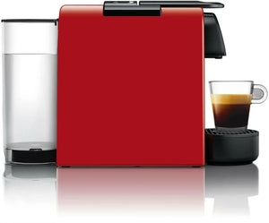 Nespresso Essenza Mini Coffee Machine with Aeroccino, Ruby Red by Magimix