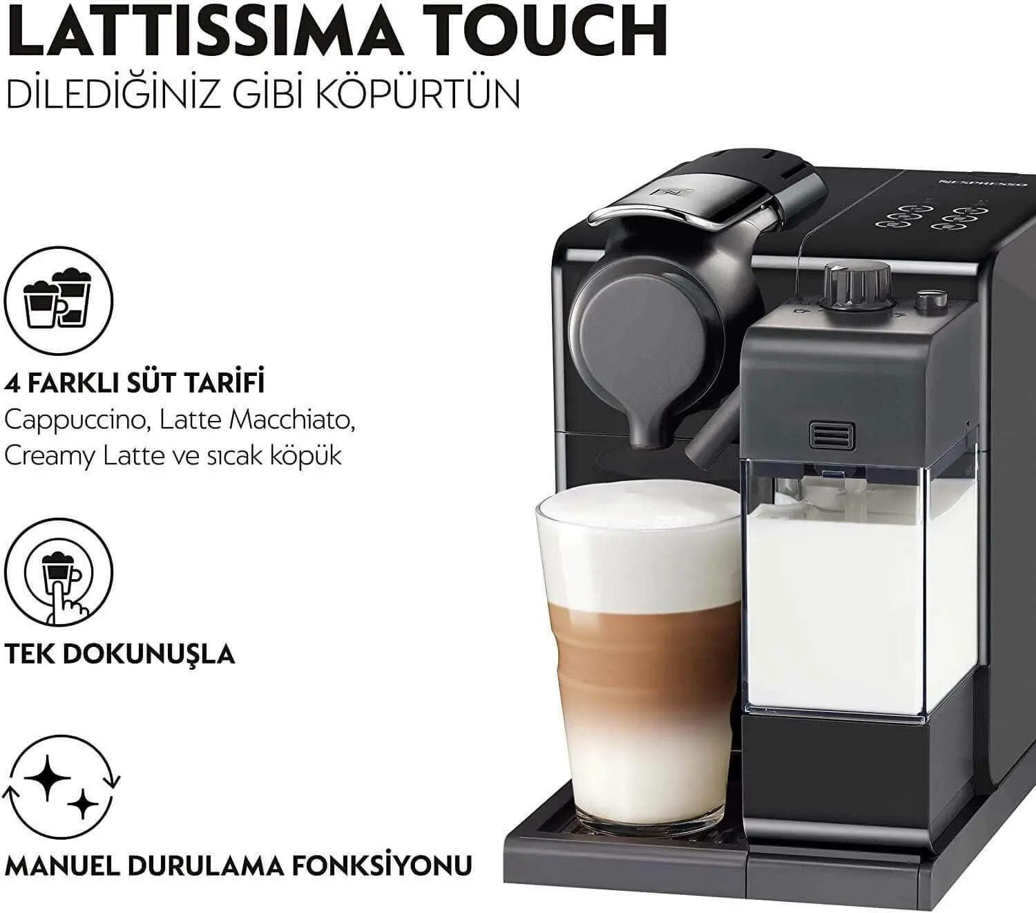 Nespresso Lattissima Touch Espresso Machine with Milk Frother