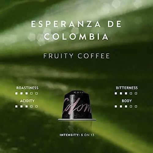 Nespresso Master Origin Colombia OriginalLine Capsules, Medium Roast Intensity 6 Blend, Medium Roast Arabica Coffee Flavors