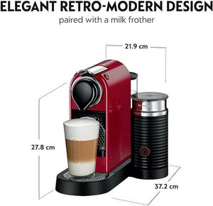 Nespresso Citiz And Milk Coffee Machine, Red, C123-ME-CR-NE - UAE Version