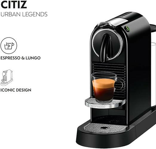 Nespresso Citiz Coffee Machine, Black, D113-ME-BK-NE - UAE Version