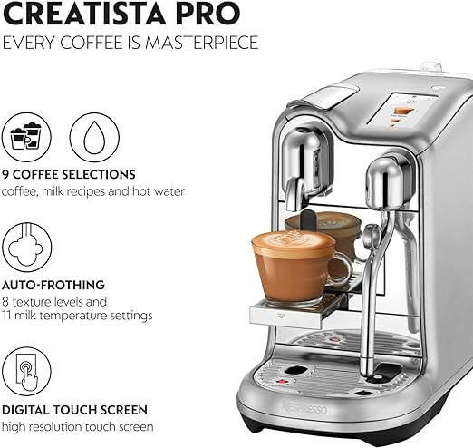 Nespresso Creatista Pro Coffee Machine, Steel - UAE Version