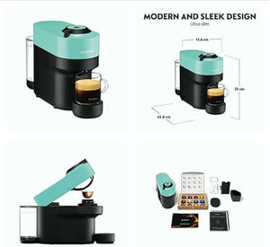 Nespresso Vertuo POP Coffee Machine, Aqua, GCV2-GB-AQ-NE - UAE Version