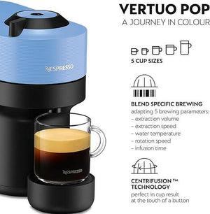 Nespresso Vertuo POP Coffee Machine, Blue, GDV2-GB-BL-NE - UAE Version