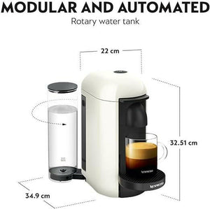 Nespresso Vertuo Plus Coffee Machine, White, GCB2-GB-WH - UAE Version