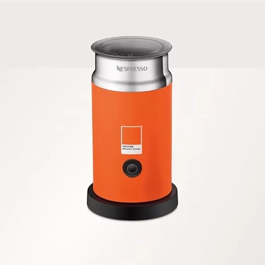 Nespresso Professional Pantone Limited Edition Summer Collection Aeroccino 3, Easy to Use, Dishwasher Safe, Electric Milk Frother - Mandarin Orange