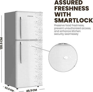 Nikai 170L Double Door Refrigerator with Vegetable Crisper & Adjustable Glass Shelves, Convenient Defrosting & Temperature Control, Ideal for Kitchen