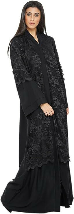 Womens Abaya Made With Fine Fabric, Comes With Matching Hijab
