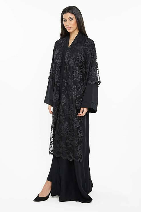 Womens Abaya Made With Fine Fabric, Comes With Matching Hijab
