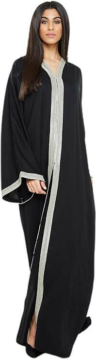 Women's Abaya Made With Fine Fabric, Comes With Matching Hijab Modern