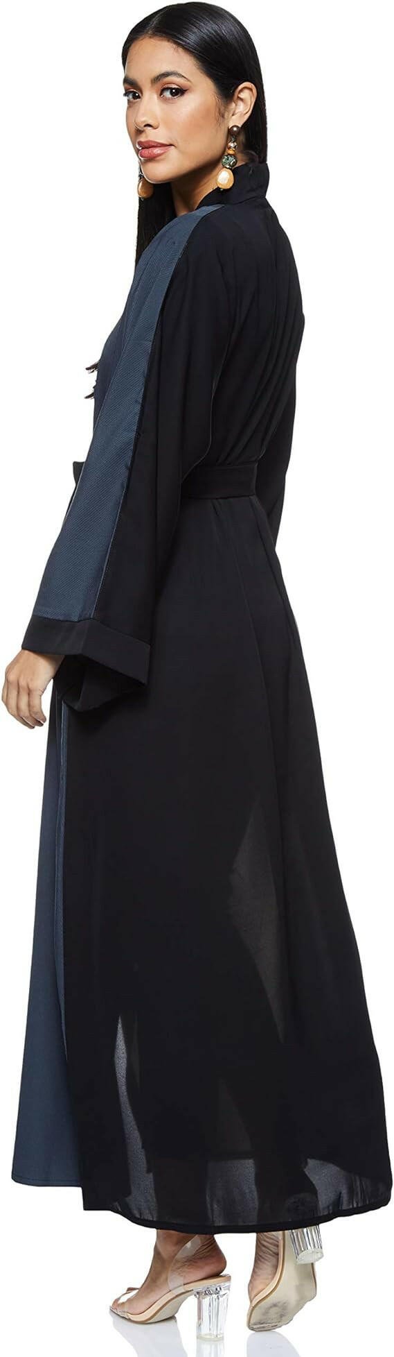Women's Abaya Made With Fine Fabric, Comes With Matching Hijab Ethnic Wear