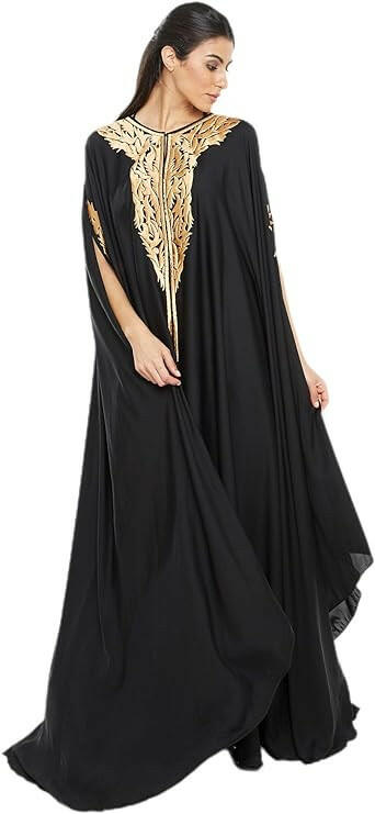 Women's Abaya Made With Fine Fabric, Comes With Matching Hijab Modern