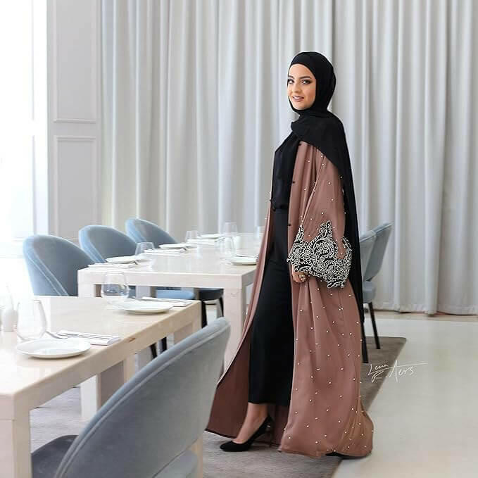 Women's Premium abaya with Mixed Materials for you