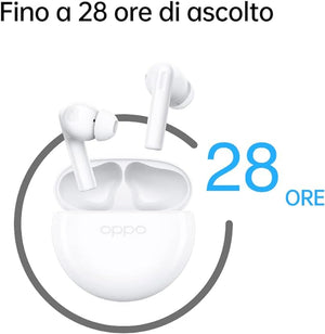 OPPO Enco Buds2 Wireless Headphone,Up to 28 Hours of Listening Time,Noise cancellation White