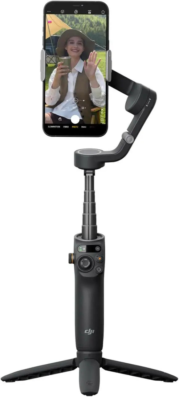 OSMO Mobile 6 Smartphone Gimbal Stabilizer, 3-Axis Phone Gimbal, Built-In Extension Rod, Android and iPhone Gimbal, Vlogging Stabilizer YouTube TikTok