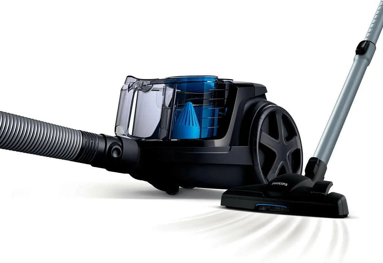 PHILIPS PowerPro Compact black: 1800W, 330W suction power, Power Cyclone 5 technology, integrated brush, HEPA filter, easy to empty dust bucket, 1.5L
