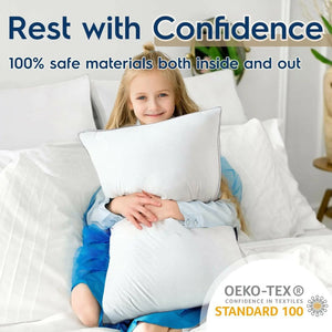 Pillows King Size Set of 2, Bed Pillows for Sleeping, King Pillows 2 Pack for Back, Fluffy Pillows for Bed with Down Alternative, 20" x 34"