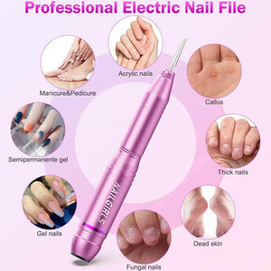 Portable Nail Drill Machine 25000RPM - NAIL GIRLS Pink