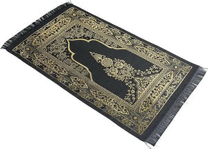 Prayer Rug - Muslim Prayer Rug - Prayer Mat Travel Bag and Prayer Beads - Muslim Gifts for Men, Women and Kids(Green)