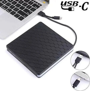 External DVD Drive, USB 3.0 Type-C CD DVD +/-RW Drive USB C