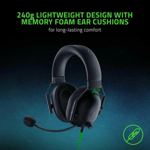 Razer BlackShark V2 X Gaming Headset: 7.1 Surround Sound, 50mm Drivers, Memory Foam Cushion, for PC, PS4, PS5, Switch, Xbox One, Xbox Series X|S