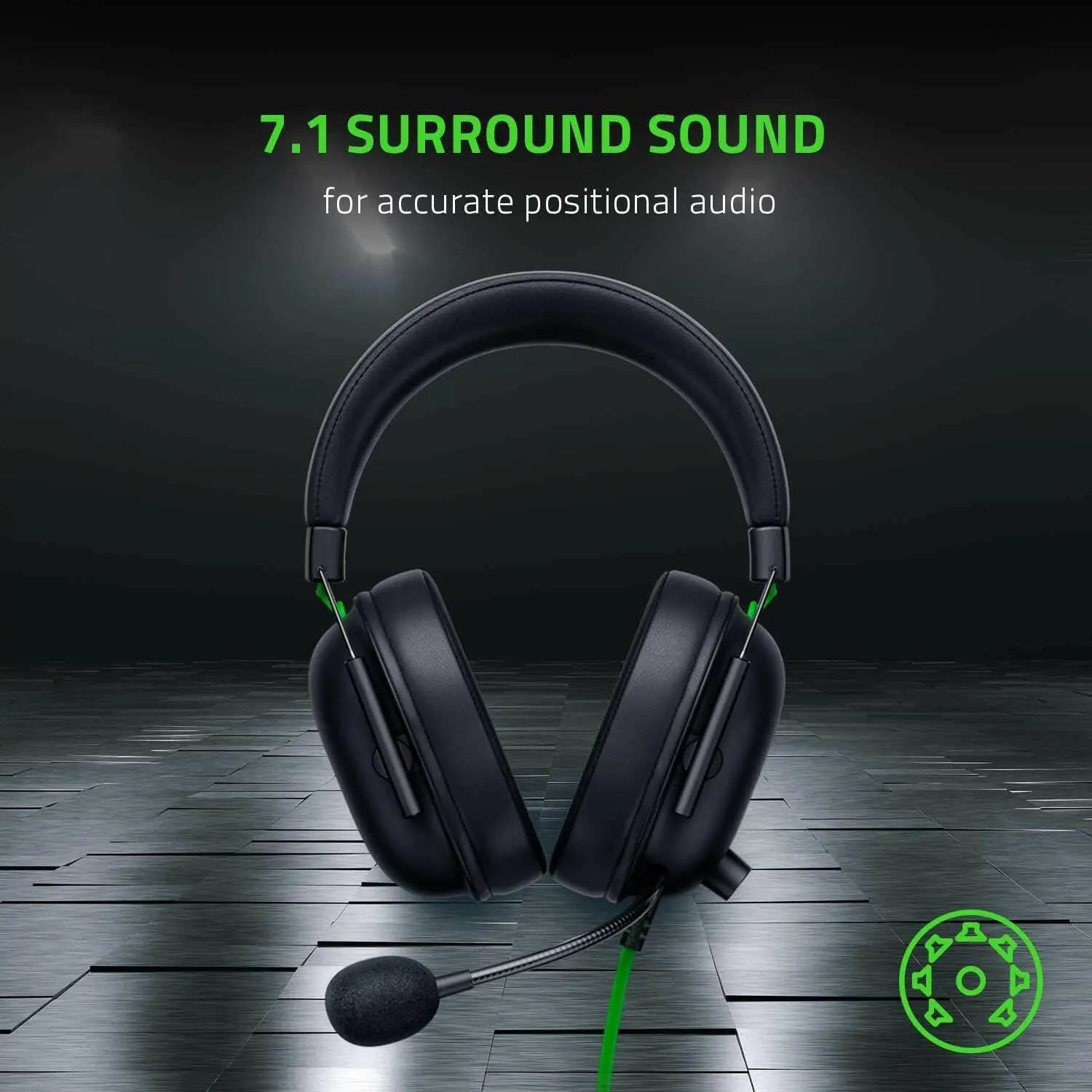 Razer BlackShark V2 X Gaming Headset: 7.1 Surround Sound, 50mm Drivers, Memory Foam Cushion, for PC, PS4, PS5, Switch, Xbox One, Xbox Series X|S