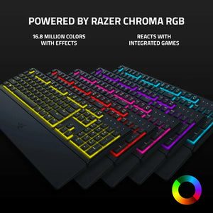 Razer Ornata V3 X Gaming Keyboard - US Layout, Low-Profile Keys, Silent Membrane Switches, UV-Coated Keycaps, Spill Resistant, Chroma RGB Lighting