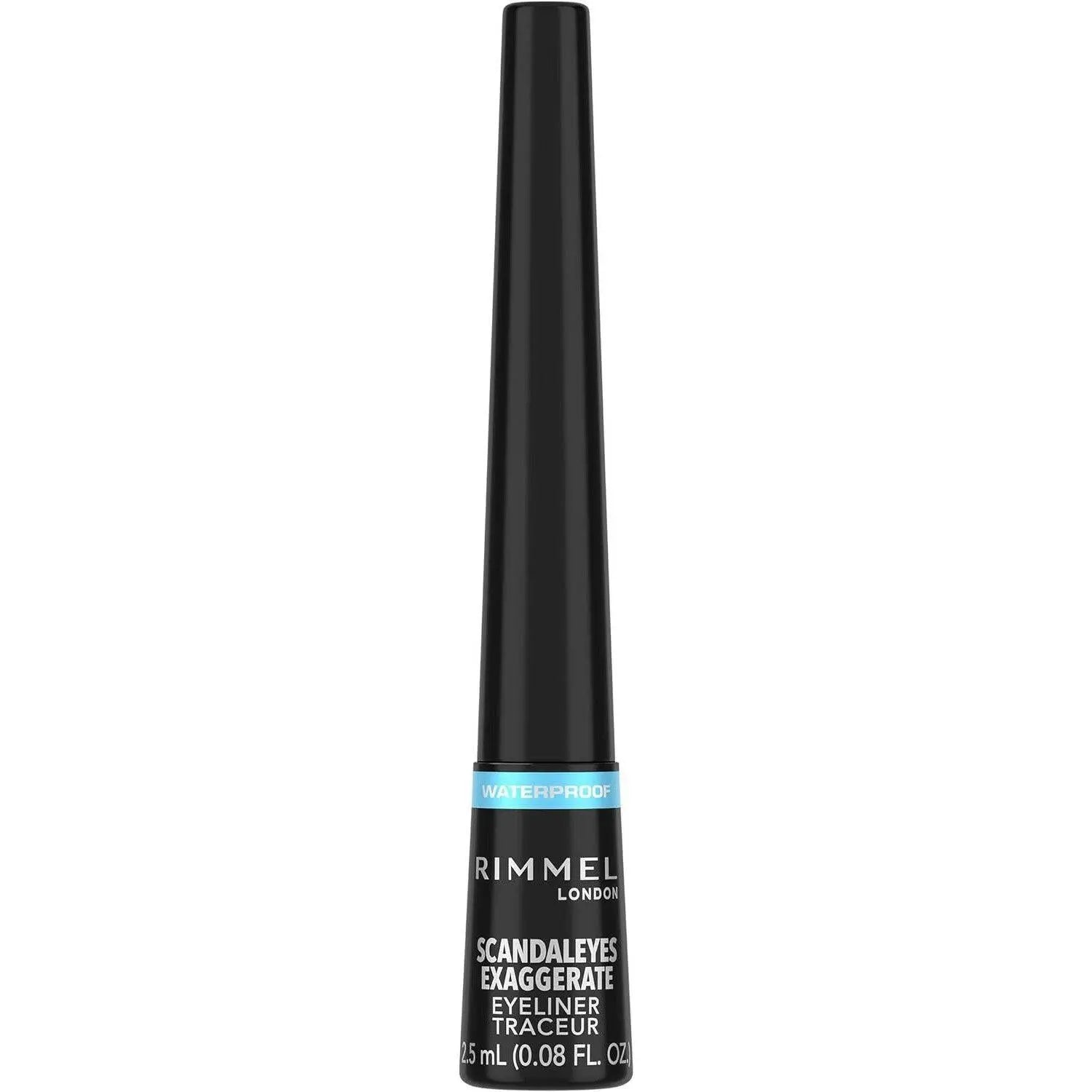 Rimmel London, Exaggerate Waterproof Liquid Eyeliner, Black, 2.5 ml