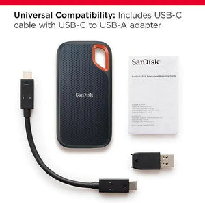 SanDisk 2Tb Extreme Portable Ssd - Up To 1050Mb/S - Usb-C, Usb 3.2 Gen 2 - External Solid State Drive - Sdssde61-2T00-G25