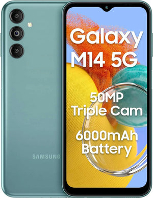 SAMSUNG Galaxy M14 5G (Smoky Teal, 6GB, 128GB Storage) | 50MP Triple Cam | 6000 mAh Battery | 5nm Octa-Core Processor | 12GB RAM with RAM Plus