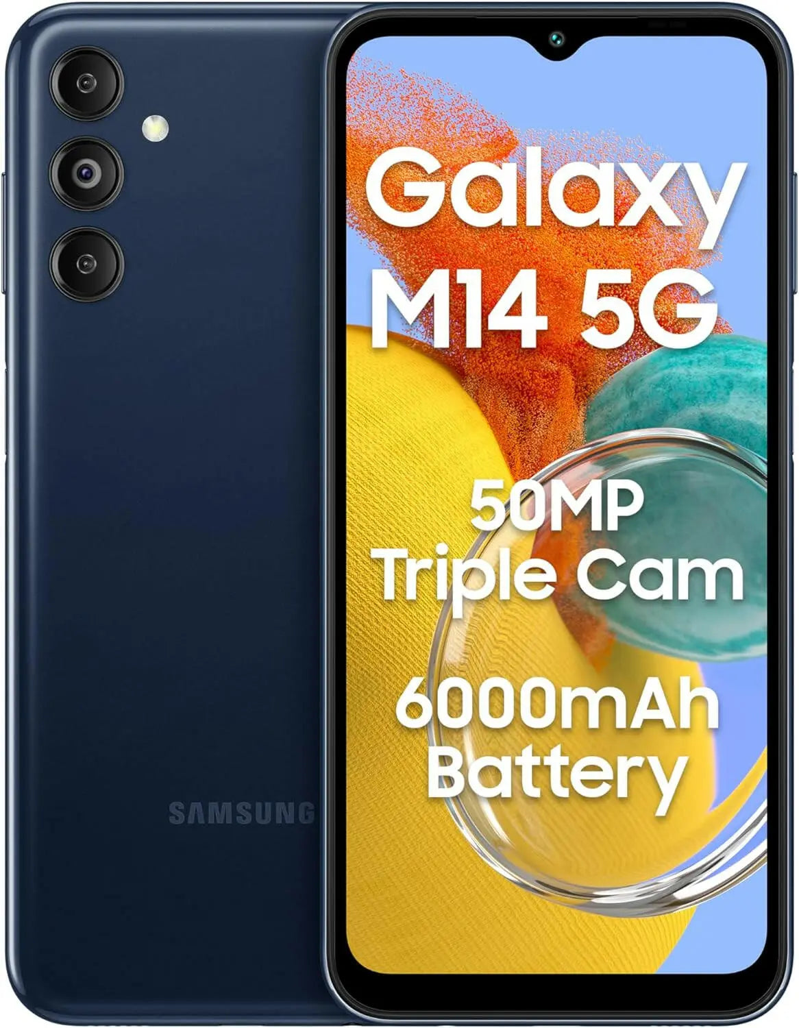 SAMSUNG Galaxy M14 5G (Smoky Teal, 6GB, 128GB Storage) | 50MP Triple Cam | 6000 mAh Battery | 5nm Octa-Core Processor | 12GB RAM with RAM Plus