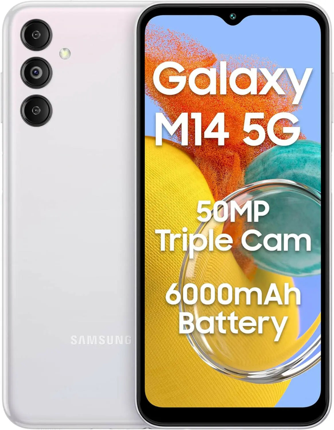 SAMSUNG Galaxy M14 5G (Smoky Teal, 6GB, 128GB Storage) | 50MP Triple Cam | 6000 mAh Battery | 5nm Octa-Core Processor | 12GB RAM with RAM Plus