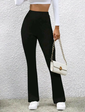 SHEIN ESSNCE SOLID FLARE LEG PANTS