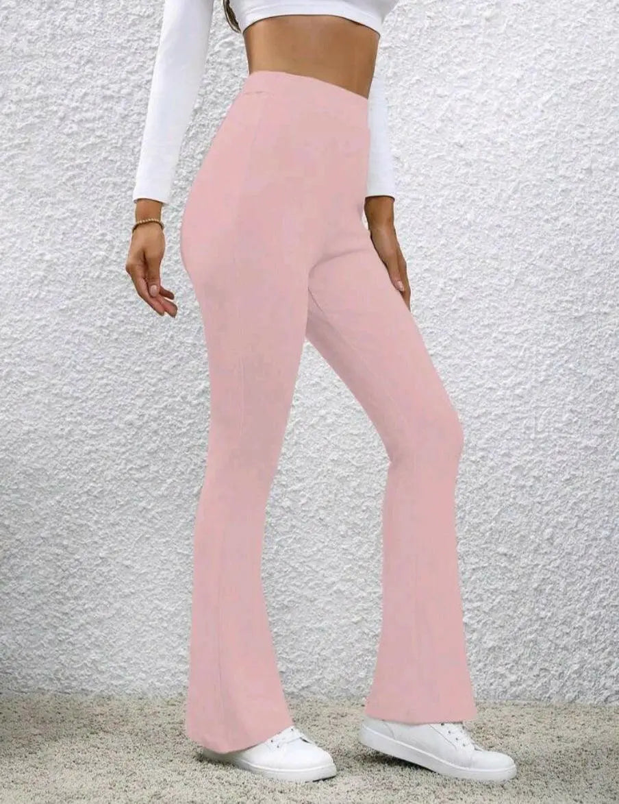 SHEIN ESSNCE SOLID FLARE LEG PANTS