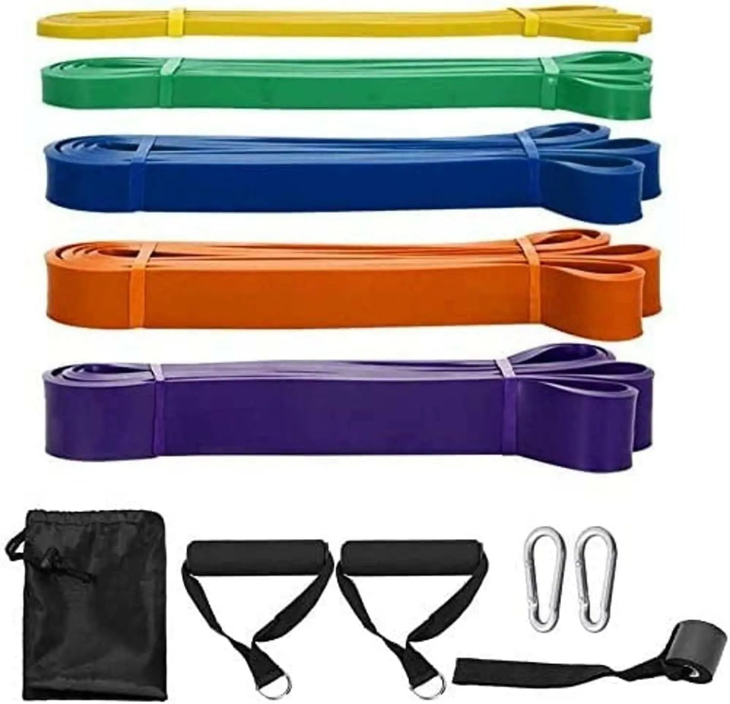 SKY-TOUCH Pull Up Assist Bands,8 Packs Pull Up Assist Bands Set Resistance Loop Bands Powerlifting Exercise Stretch Bands With Door Anchor And Handle