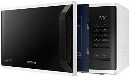 Samsung 23 Liters Solo Microwave with Quick Defrost, White - MS23K3513AW