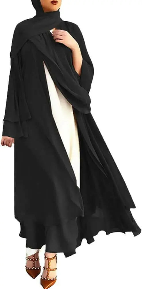 Sand Abaya for Women Muslim Dubai Dress Solid Loose Fit Long Cardigan Islamic Kaftan Robe