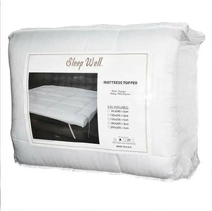 Sleep Well Soft Material Mattress Topper, Fabric, White