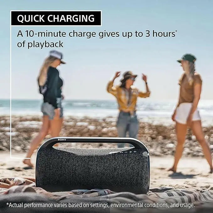 Sony Xg500 X-Series Portable Wireless Speaker, Ip66 Water Resistant And Dustproof, 30 Hours Of Battery Life And Quick Charging, Black, Bluetooth, USB