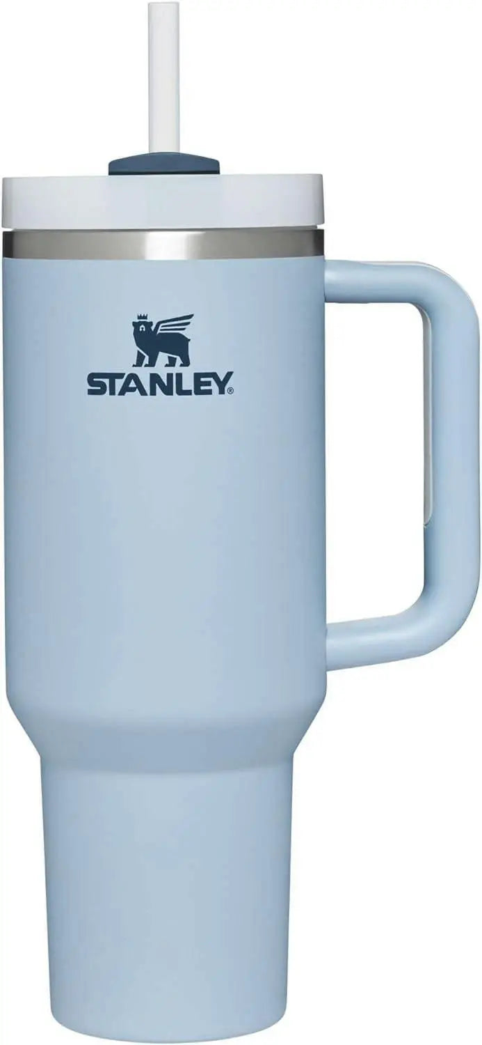 Stanley Quencher H2.0 FlowState Stainless Steel Vacuum Insulated Tumbler with Lid and Straw for Water, Iced Tea or Coffee, Chambray, 40 oz