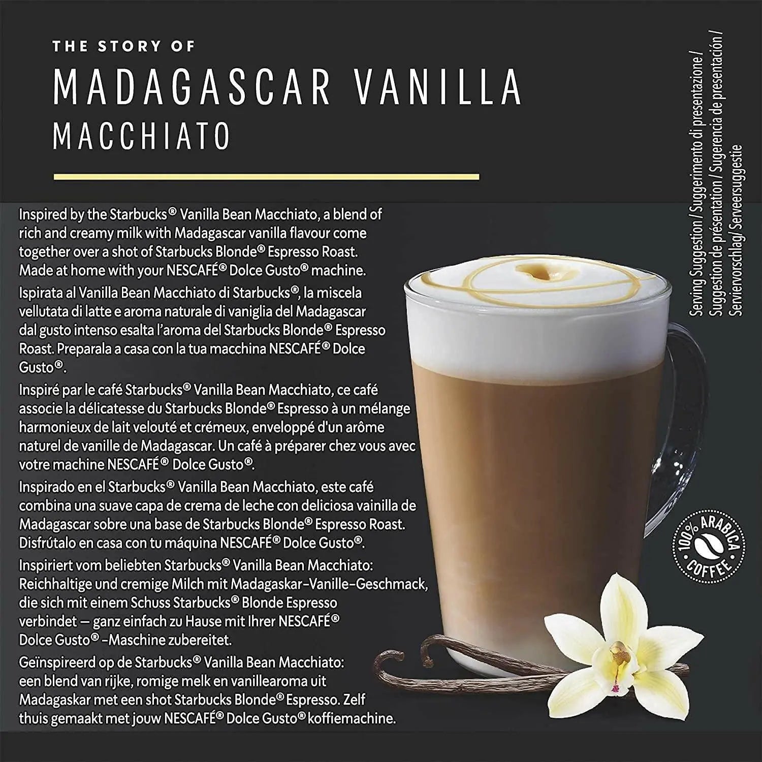 Starbucks Dolce Gusto Capsules - Madagascar Vanilla Macchiato - 12 Capsules