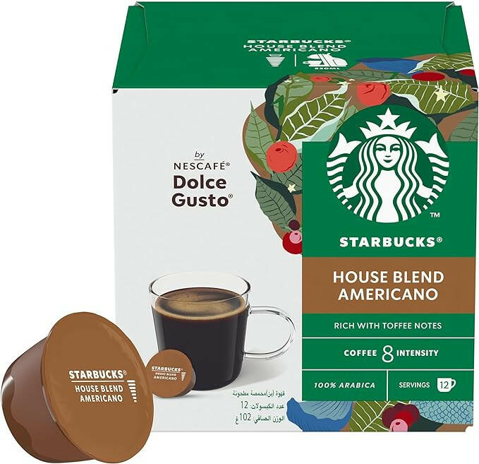 Starbucks House Blend by Nescafe Dolce Gusto Medium Roast Coffee Pods 12pcs
