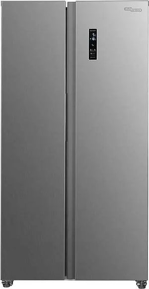 Super General 600 Liters Gross Side-By-Side Refrigerator-Freezer, Digital Control, Silver, SGR-710-SBS, 90.5 x 59.5 x 177 cm, 1 Year Warranty