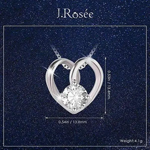 Swarovski Elements Crystal Gold Plated 925 Sterling Silver Diamond Pendant Necklace for Women Gift Packing J.Rosée Fashion Jewelry