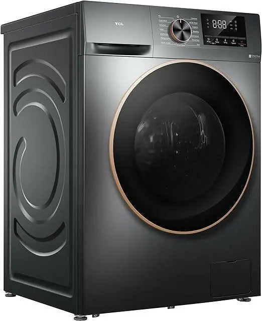 TCL 10KG Washer Front Load Washing Machine, 1200 RPM, Direct Drive Inverter Motor, 15 Washing Programs, Fully Automatic Washer, Grey, P210FLG