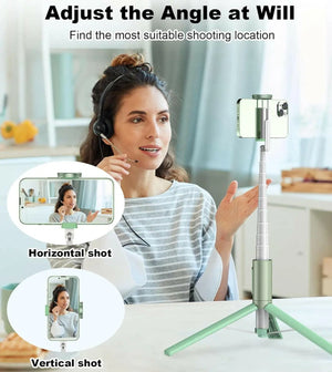 TONEOF 60" Cell Phone Selfie Stick TripodExtendable Phone Tripod for 4''-7'' iPhone and Android